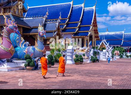 Temple bouddhiste Wat Ban Den ou Wat Banden dans le district de Mae Taeng, Chiang Mai, Thaïlande Banque D'Images