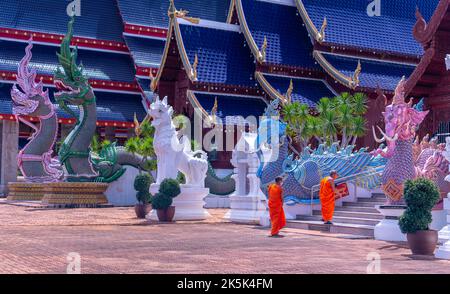 Temple bouddhiste Wat Ban Den ou Wat Banden dans le district de Mae Taeng, Chiang Mai, Thaïlande Banque D'Images