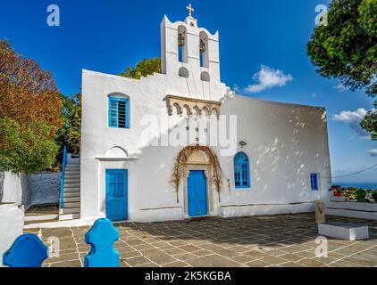 Chapelle grecque orthodoxe sur l'île de Sifnos Banque D'Images