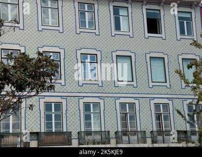 Maison traditionnelle carrelée avec murs carrelés, Alfama, Lisbonne, Portugal Banque D'Images