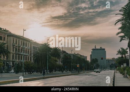 Paysage urbain et rue de Cagliari, Italie Banque D'Images
