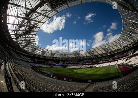 Londres, Royaume-Uni. 9th octobre 2022. London Stadium photographié lors du match de la Premier League entre West Ham United et Fulham au London Stadium, Stratford, le dimanche 9th octobre 2022. (Credit: Federico Maranesi | MI News) Credit: MI News & Sport /Alay Live News Banque D'Images