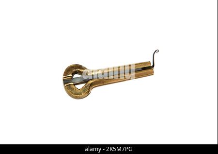 instrument de musique de la harpe de jew isolé sur fond blanc Banque D'Images