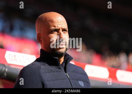 UTRECHT - AZ Alkmaar entraîneur Pascal Jansen pendant le match néerlandais Eredivisie entre le FC Utrecht et AZ Alkmaar à Stadion Galgenwaard sur 9 octobre 2022 à Utrecht, pays-Bas. ANP ED DU POL Banque D'Images