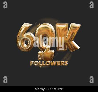 bannière de célébration de 40k abonnés à utiliser sur les médias sociaux Banque D'Images
