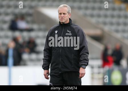 Newcastle, Royaume-Uni. 9th octobre 2022Newcastle l'entraîneur en chef des Falcons Dave Walder lors du match de Premiership Gallagher entre Newcastle Falcons et Saracens à Kingston Park, Newcastle, le dimanche 9th octobre 2022. (Crédit : Michael Driver | MI News) crédit : MI News & Sport /Alay Live News Banque D'Images