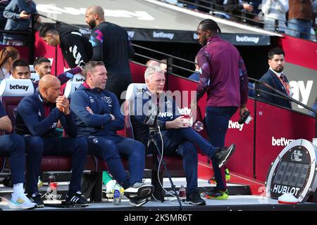 9 octobre 2022 : stade de Londres, Londres, Angleterre ; football de première ligue West Ham versus Fulham ; Banque D'Images