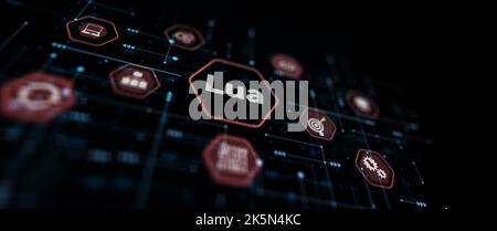 Langue de programmation LUA. Langage de programmation de script. Arrière-plan abstrait Banque D'Images