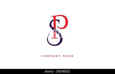 PS, SP lettres abstraites logo Monogramme Illustration de Vecteur