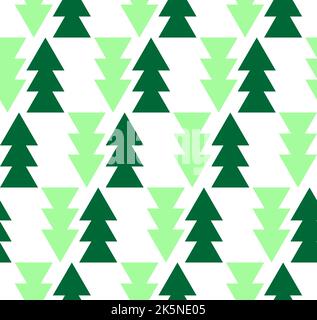 Décoration vectorielle sans couture - motif arbres de Noël verts Illustration de Vecteur