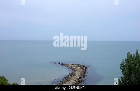 Vue sur la mer Noire depuis le palais de balchik, bulgarie Banque D'Images