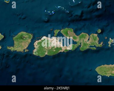 Nusa Tenggara Barat, province d'Indonésie. Carte satellite haute résolution Banque D'Images