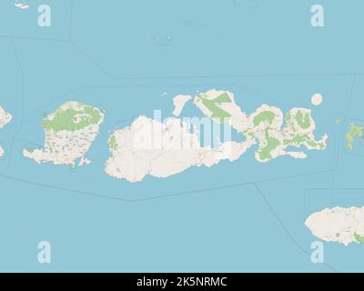 Nusa Tenggara Barat, province d'Indonésie. Ouvrez la carte des rues Banque D'Images