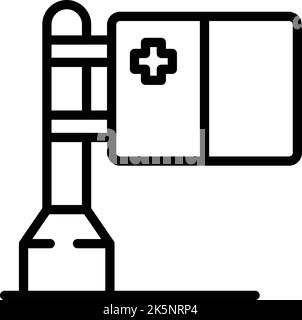 Vecteur de contour de l'icône du drapeau de Malte. Carte du pointeur. Horizon européen Illustration de Vecteur