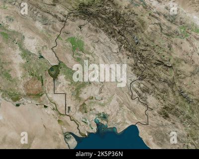 Khuzestan, province d'Iran. Carte satellite haute résolution Banque D'Images