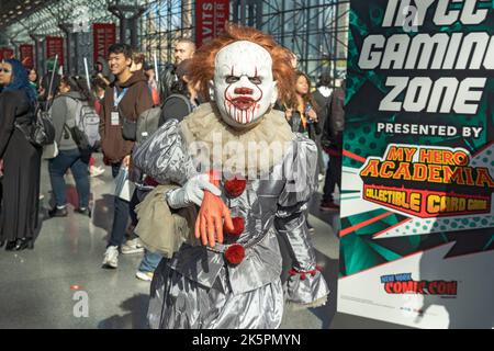 New York, États-Unis. 08th octobre 2022. Un cosplayer pose pendant le New York Comic con 2022 au Jacob Javits Centre à New York. (Photo par Ron Adar/SOPA Images/Sipa USA) crédit: SIPA USA/Alay Live News Banque D'Images