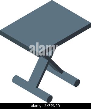 Icône du support du synthétiseur vecteur isométrique. Musique DJ. Piano audio Illustration de Vecteur