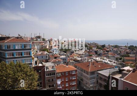 Vue générale d'un quartier résidentiel à Istanbul, Turquie. Banque D'Images