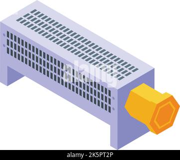 Icône du convecteur de service vecteur isométrique. Énergie de la pièce. Mur de la maison Illustration de Vecteur