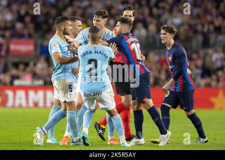 Barcelone, Espagne. 09th octobre 2022. GAVI du FC Barcelone pendant le match de la Ligue entre le FC Barcelone et le Real Celta de Vigo au Spotify Camp Nou à Barcelone, Espagne. Crédit : DAX Images/Alamy Live News Banque D'Images