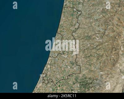 HaMerkaz, district d'Israël. Carte satellite haute résolution Banque D'Images