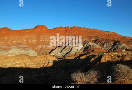 Striped Valley - Old Paria Movie Set, Utah Banque D'Images