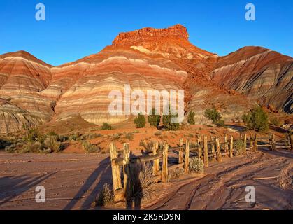 Paysage de coucher de soleil Old Paria - Old Paria Movie Set, Utah Banque D'Images