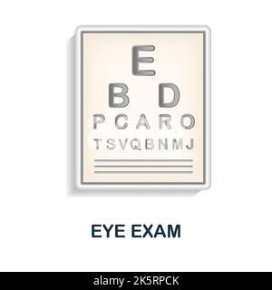 Icône d'examen oculaire. 3d illustration de la collection de bilan de santé. Icône Creative Eye Exam 3D pour la conception Web, les modèles, les infographies et bien plus encore Illustration de Vecteur