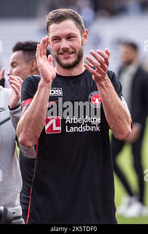 Aarhus, Danemark. 09th octobre 2022. Henrik Dalsgaard du FC Midtjylland vu après le match Superliga de 3F entre Aarhus GF et le FC Midtjylland au parc Ceres d'Aarhus. (Crédit photo : Gonzales photo/Alamy Live News Banque D'Images
