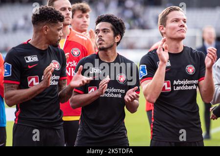 Aarhus, Danemark. 09th octobre 2022. Evander Ferreira du FC Midtjylland vu après le match Superliga de 3F entre Aarhus GF et le FC Midtjylland au parc Ceres à Aarhus. (Crédit photo : Gonzales photo/Alamy Live News Banque D'Images
