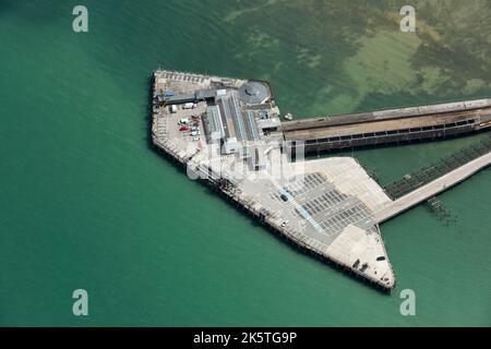 Gare de Ryde Pier Head et terminal de ferry, Isle of Wight, 2020. Banque D'Images