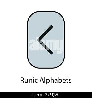 Alphabets runiques. Collection complète d'alphabet Rune, futhark. Écrire des Allemands anciens. Symboles vectoriels Mystiques. Esotérique, occulte, illustrateur magique Illustration de Vecteur