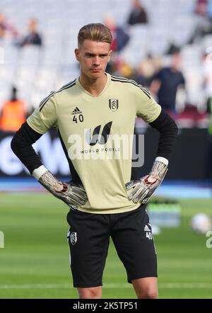 Londres ANGLETERRE - 09 octobre:George Wickens de Fulham lors du match de football de la première ligue anglaise entre West Ham United contre Fulham à Londres stadiu Banque D'Images