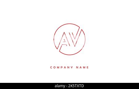 AV, va lettres abstraites logo Monogramme Illustration de Vecteur