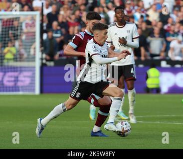 Londres ANGLETERRE - 09 octobre : Harry Wilson de Fulham lors du match de football de la première ligue anglaise entre West Ham Uni contre Fulham au stade de Londres Banque D'Images