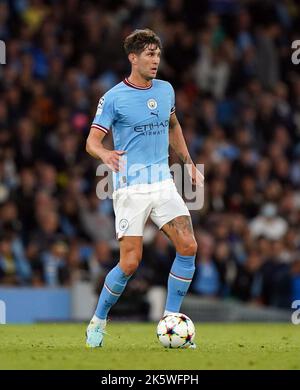 Photo du dossier datée du 14-09-2022 de John Stones. La ville de Manchester est de nouveau sur le pas du défenseur John Stones pour son voyage de la Ligue des Champions au FC Copenhague mardi. Date de publication : lundi 10 octobre 2022. Banque D'Images