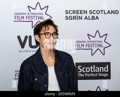 Acteur Justin H min à la première européenne de After Yang, Edinburgh International film Festival 2022 Red Carpet event Banque D'Images