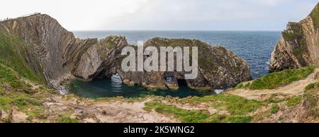 Stair Hole, Lulworth Cove, Jurassic Coast, Dorset, Royaume-Uni Banque D'Images