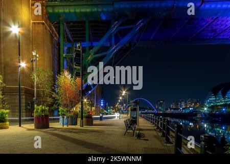 Newcastle upon Tyne vue depuis le pont Tyne Banque D'Images