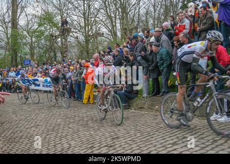 Le Tour de Flandre 2008, Belguim. Muur van Geraardsbergen. Banque D'Images