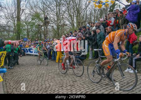 Le Tour de Flandre 2008, Belguim. Muur van Geraardsbergen. Banque D'Images