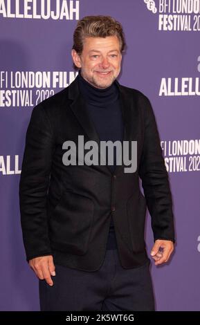 Londres, Royaume-Uni. 09th octobre 2022. Andy Serkis participe à la première européenne « Allelujiah » lors du BFI London film Festival 66th au Southbank Center, Londres. Crédit : SOPA Images Limited/Alamy Live News Banque D'Images