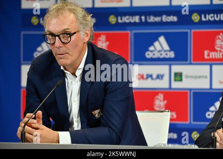 Lyon, Laurent blanc nouvel entraîneur de l'OL Olympique Lyonnais, Lyon, 10 octobre 2022 Banque D'Images