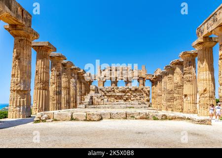 Castelvetrano, Sicile, Italie - 11 juillet 2020: Ruines à Selinunte, site archéologique et ancienne ville grecque en Sicile, Italie Banque D'Images