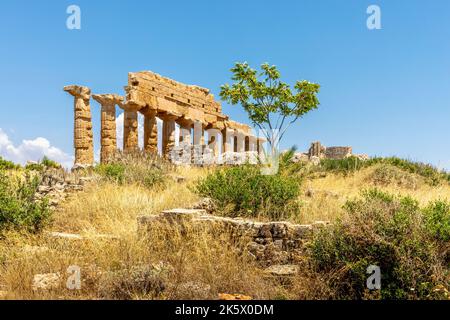 Castelvetrano, Sicile, Italie - 11 juillet 2020: Ruines à Selinunte, site archéologique et ancienne ville grecque en Sicile, Italie Banque D'Images
