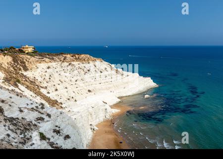 Sicile, Italie - 11 juillet 2020: Scala dei turchi en Sicile, Italie Banque D'Images