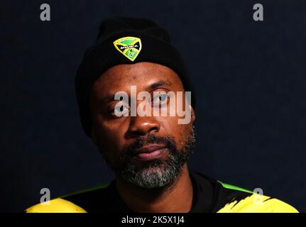 L'entraîneur-chef de la Jamaïque Romeo Monteith lors du lancement du tournoi de la coupe du monde de rugby 2021 au Museum of Science and Industry de Manchester, Royaume-Uni. Date de la photo: Lundi 10 octobre 2022. Banque D'Images