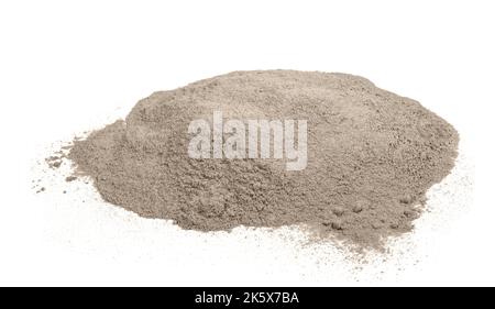 Pile de sable isolée sur fond blanc Banque D'Images