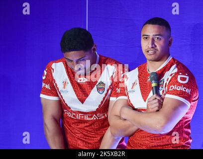 Manchester, Angleterre - 10th octobre 2022 - Rugby League World Cup RLWC 2021 Launch, vs au Science Museum, Manchester, Royaume-Uni Banque D'Images