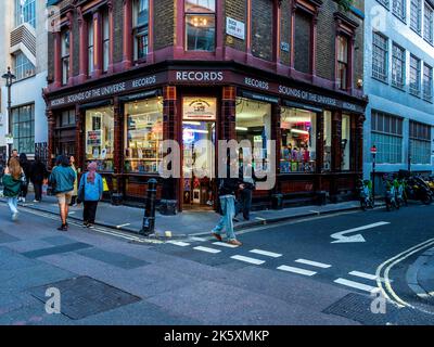 Soho Londres Record Shop Store - Sons de l'univers magasin de disques à Broadwick Street dans le quartier londonien de Soho Entertainment district Banque D'Images